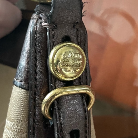 Coach Mia Signature C Shoulder Bag 15760 Gold Bronze Purse used condition - Picture 6 of 10